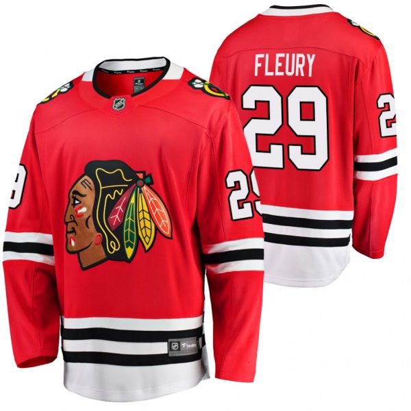 Chicago Blackhawks Trikot Marc-Andre Fleury 2021 Rot Heim Player 2021 Trade